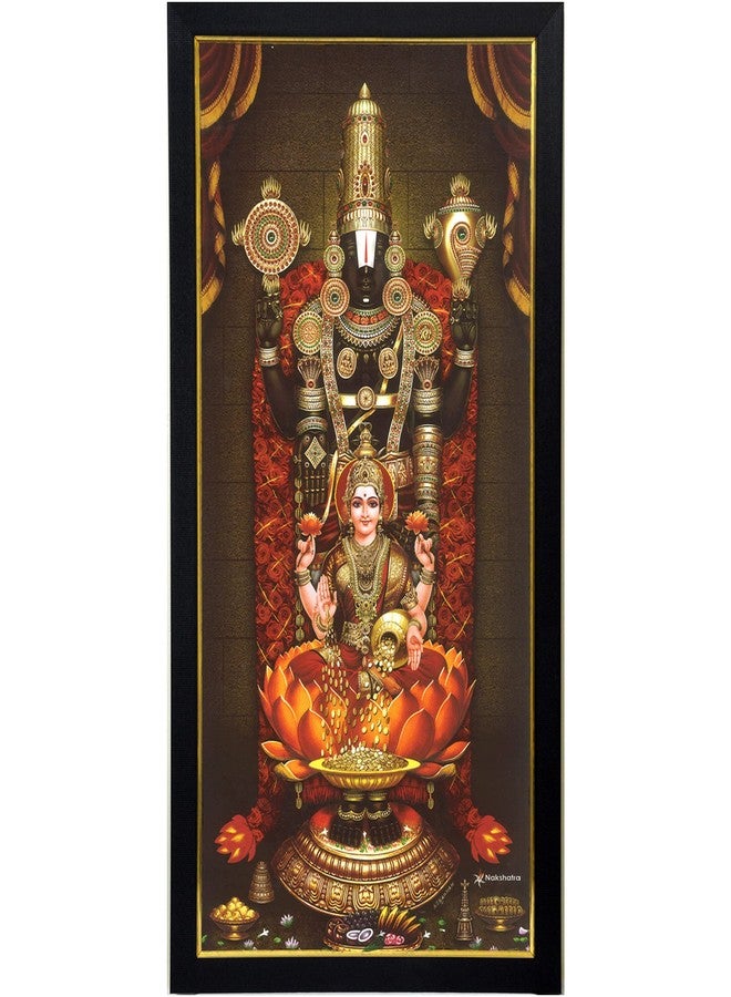 101Temples - Divinity Eternity Spirituality Lakshmi Hrudhaya Balaji Photo Frame (Wood_Brown_10 X 13 Inc), Wall Mount, Rectangular - Image 1